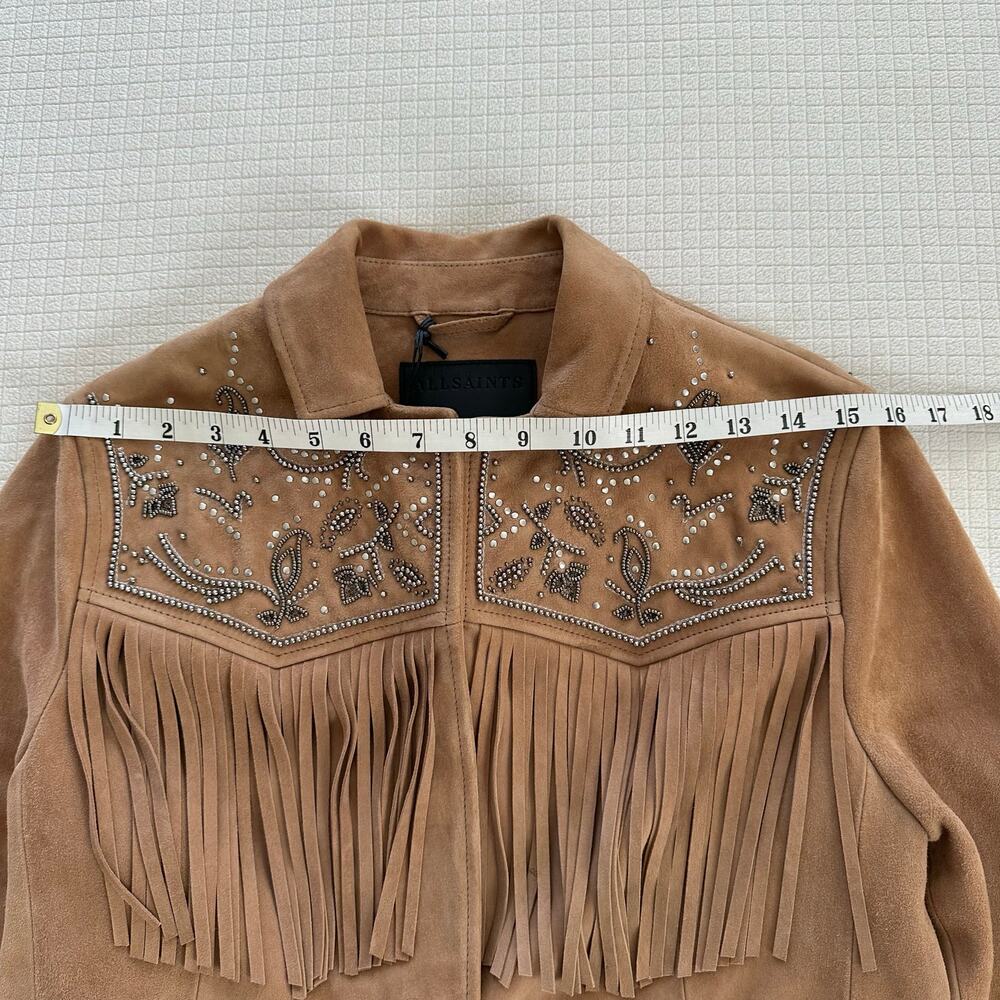 ALLSAINTS Corinna Shai Suede Jacket Size 6 - Picture 4 of 13